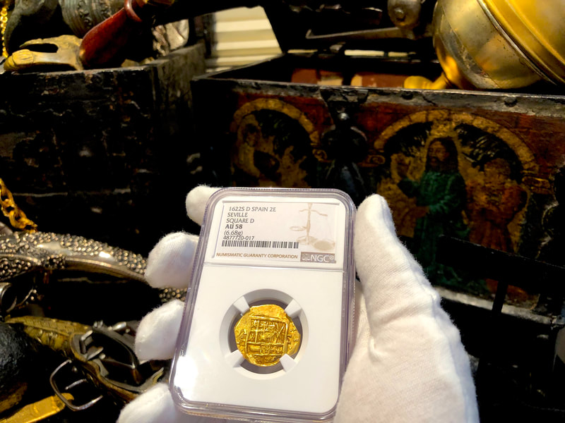 Spain 2 Escudos 1622 "Dated- Year of the Atocha" NGC 58 7