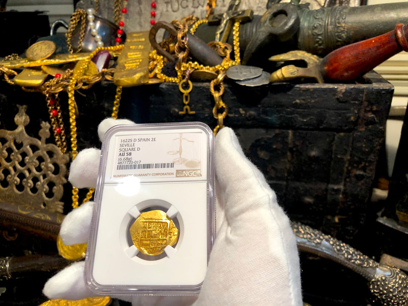 Spain 2 Escudos 1622 "Dated- Year of the Atocha" NGC 58 9