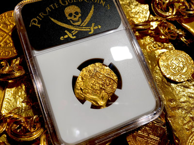 Spain 2 Escudos 1629 "Dated" NGC 63 Shipwreck Gold Pirate Treasure Coins 7