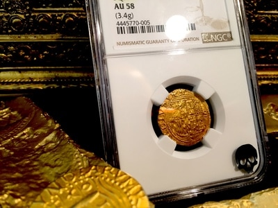 Spain  1 Escudo  1516-56  "Charles & Joanna"  NGC 58 Square D to Left 3