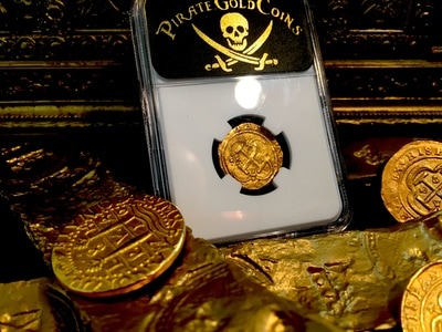 Spain  1 Escudo  1516-56  "Charles & Joanna"  NGC 58 Square D to Left 4