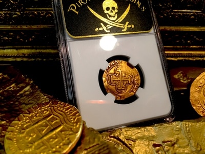 Spain  1 Escudo  1516-56  "Seville Mint"  NGC 53 Gold Treasure Coin 6
