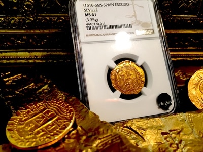 Spain  1 Escudo  1516-56  "Seville Mint"  NGC 61  Mint State 2