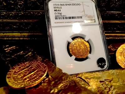 Spain  1 Escudo  1516-56  "Seville Mint"  NGC 61  Mint State 3