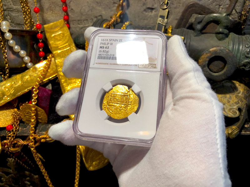 Spain 2 Escudos 161x "Dated" NGC 62 Pirate Gold Coins 3