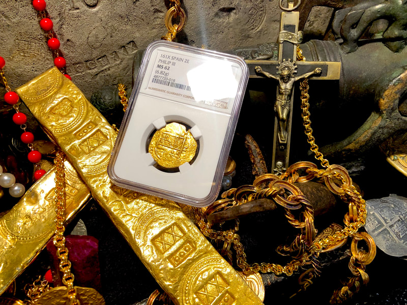 Spain 2 Escudos 161x "Dated" NGC 62 Pirate Gold Coins 7