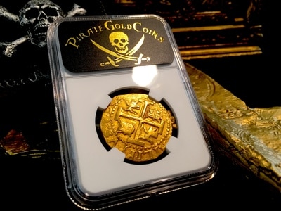 Peru  8 Escudos  1712  "1715 Plate Fleet Shipwreck"  NGC 61  Double Date! 11
