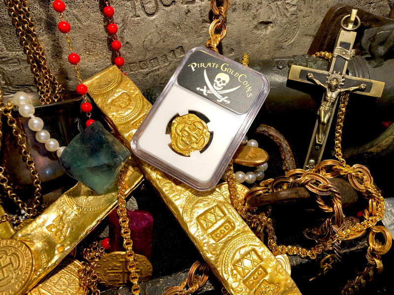 Spain 4 Escudos 1621-65 "Brute Style" NGC 61 Pirate Gold Coins 25