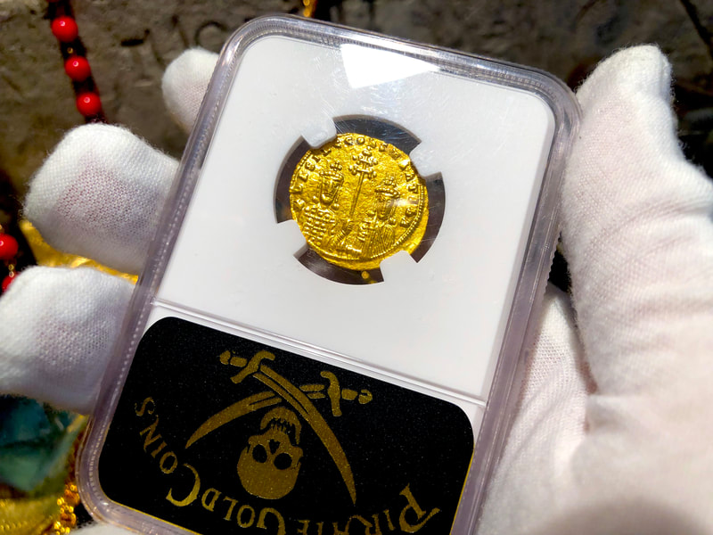 Byzantine Empire 976-1025AD "Jesus Christ" NGC AU 4x3 7