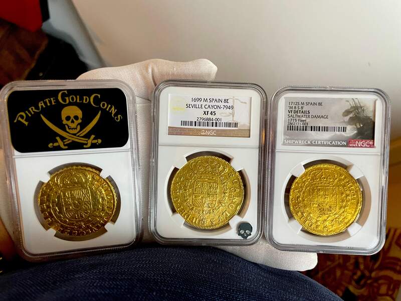 Spain 8 Escudos 1712 "Designated From the 1715 Fleet Shipwreck" NGC 35