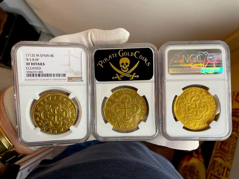 Spain 8 Escudos 1712 "Designated From the 1715 Fleet Shipwreck" NGC 13