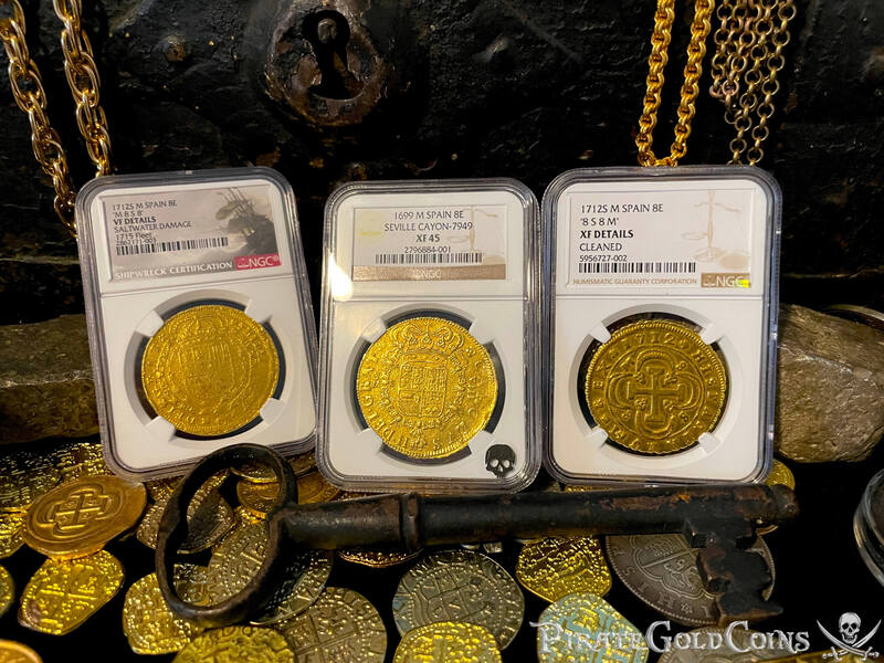 Spain 8 Escudos 1712 "Designated From the 1715 Fleet Shipwreck" NGC 17