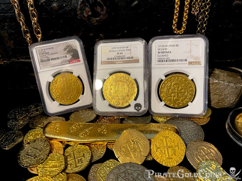 Spain 8 Escudos 1712 "Designated From the 1715 Fleet Shipwreck" NGC 7