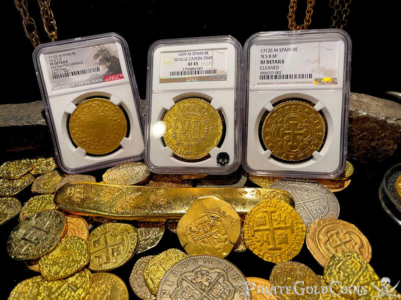 Spain 8 Escudos 1712 "Designated From the 1715 Fleet Shipwreck" NGC 31