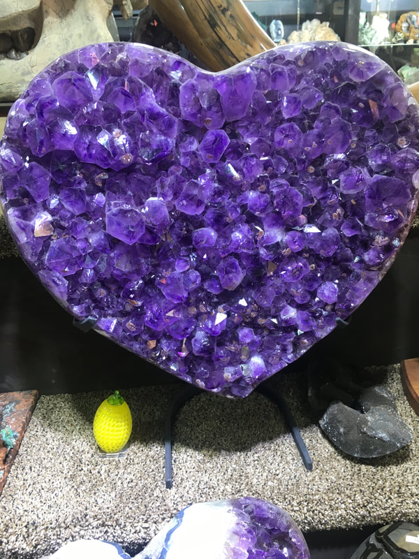 Pirate Gold Coins: Treasures of the Earth - Heart Shaped Amethyst Geode