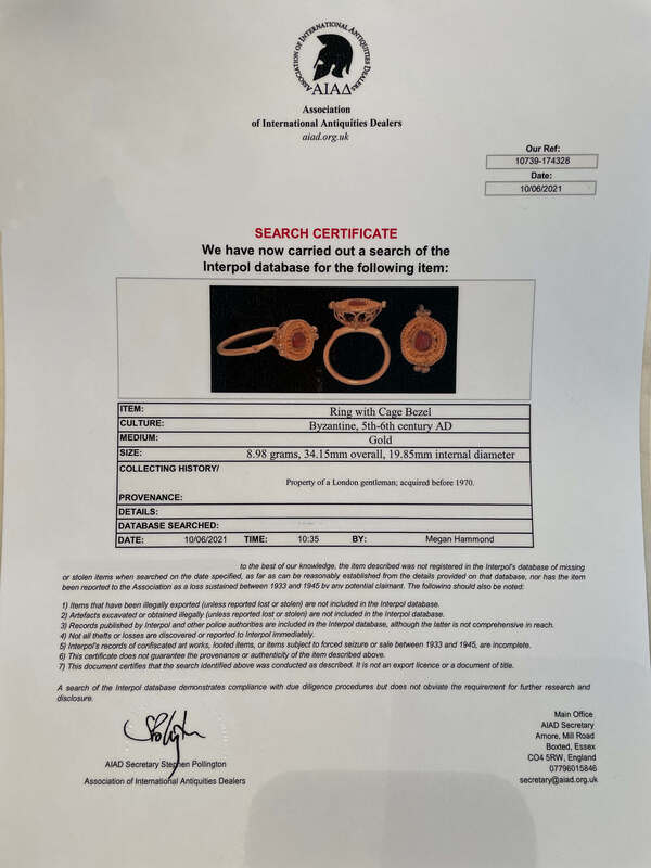 Byzantine Gold Ring with Cage Bezel 5-6th Century 8
