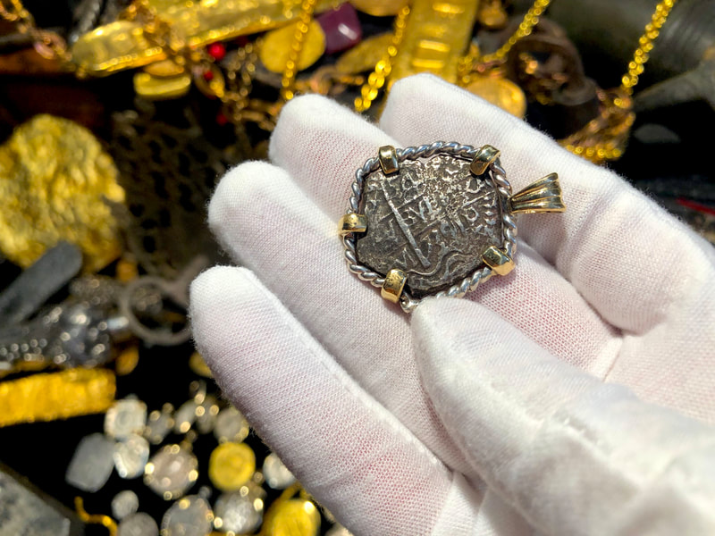 Bolivia 4 Reales 1739 "From La Luz 1752 Shipwreck" Pendant 5