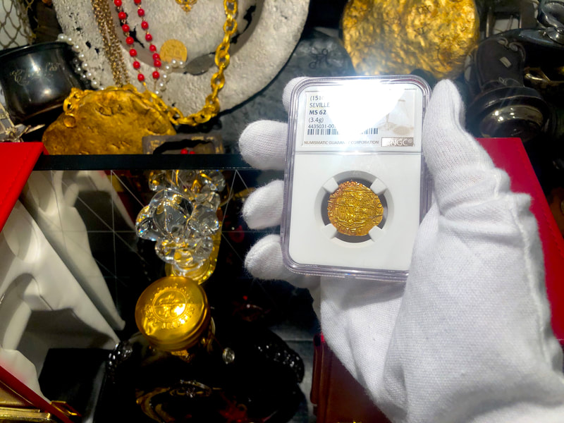 Spain 1 Escudo 1516-56 "Carlos & Johanna-Mint State" NGC 62 4