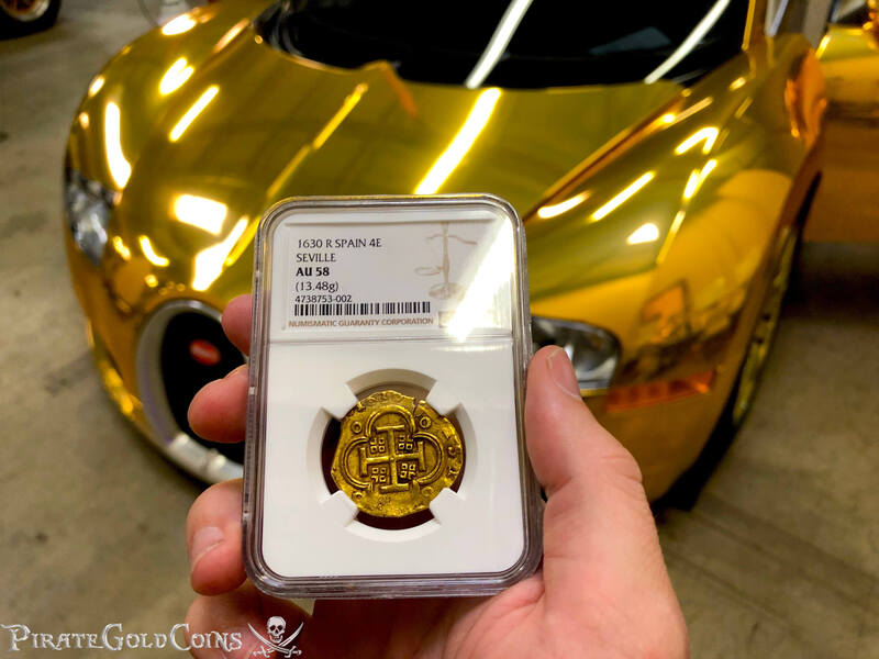 Spain 4 Escudos 1630 "Dated" NGC 58 15