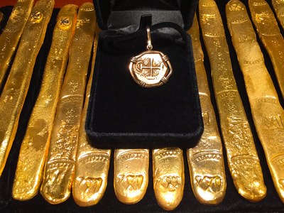 ​Atocha Gold Finger Bar 22kt Gold Electroplated 2 Microns thick! (102.7gm) Silver 1622 Treasure Bar Reproduced 15