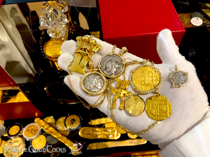 Peru 8 Escudos 1711 from the Fleet Shipwreck with Diamond Gold Bezel! 8