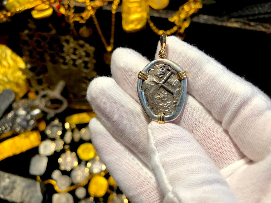 Peru 1 Real 1734 "Princess Louisa 1743 Shipwreck" Treasure Jewelry