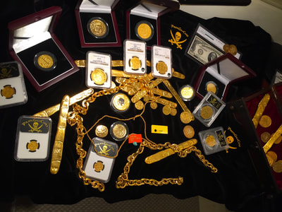 Money Chain 22kt Gold Electroplated  "Atocha Museum Quality" Money Chain Gold Electroplated "Atocha Museum Quality" Shipwreck Treasure Jewelry Coin 10