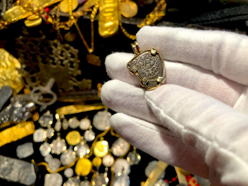 Mexico 1 Real ND "Meseta Central Hoard" 14kt Gold Bezel 6