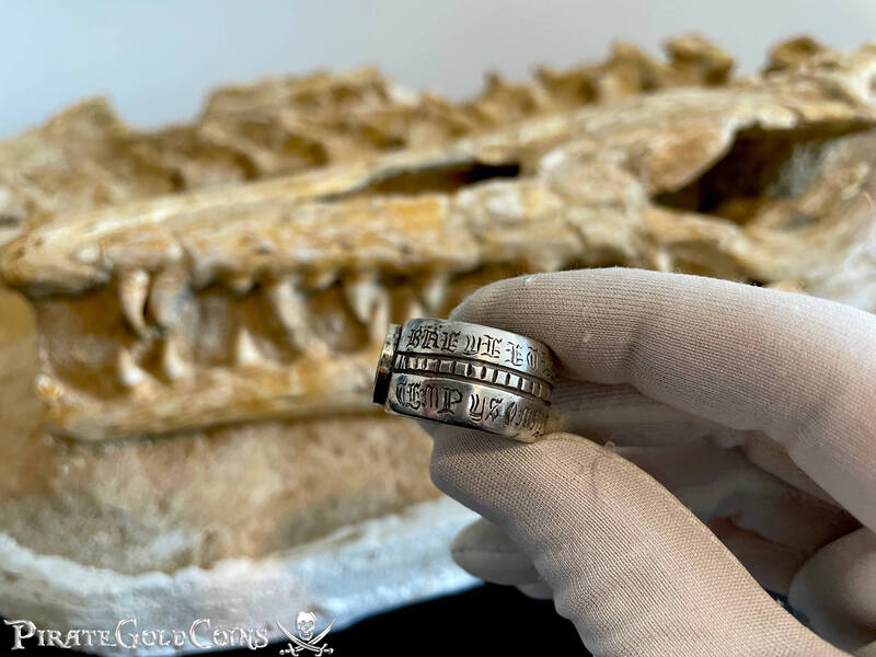 18th Century Georgian Skull Ring "Memento Mori" 'brief and irrecoverable is the time all have of life' 4