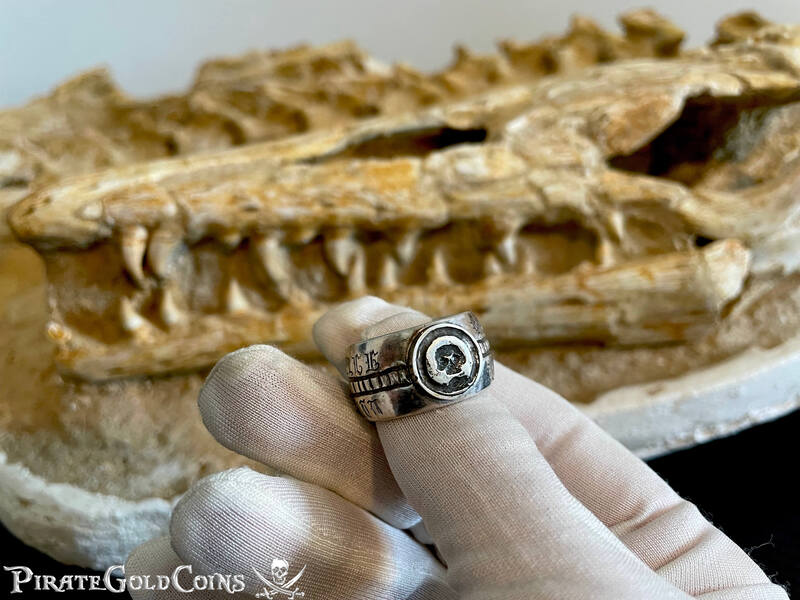 18th Century Georgian Skull Ring "Memento Mori" 'brief and irrecoverable is the time all have of life' 5