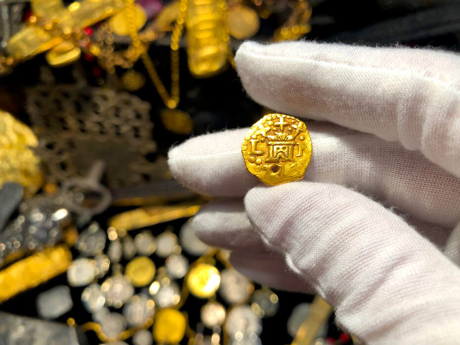 Peru 1 Escudo 1736 Pirate Gold Coins Treasure Jewelry