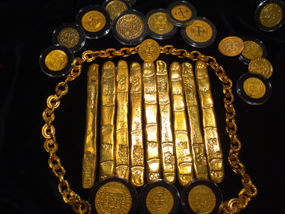 Money Chain 22kt Gold Electroplated  "Atocha Museum Quality" Money Chain Gold Electroplated "Atocha Museum Quality" Shipwreck Treasure Jewelry Coin 9