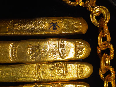 Atocha Gold Finger Bar 22kt Gold Electroplated 2 Microns thick! (125.3gm) Silver 1622 Treasure Bar Reproduced 3