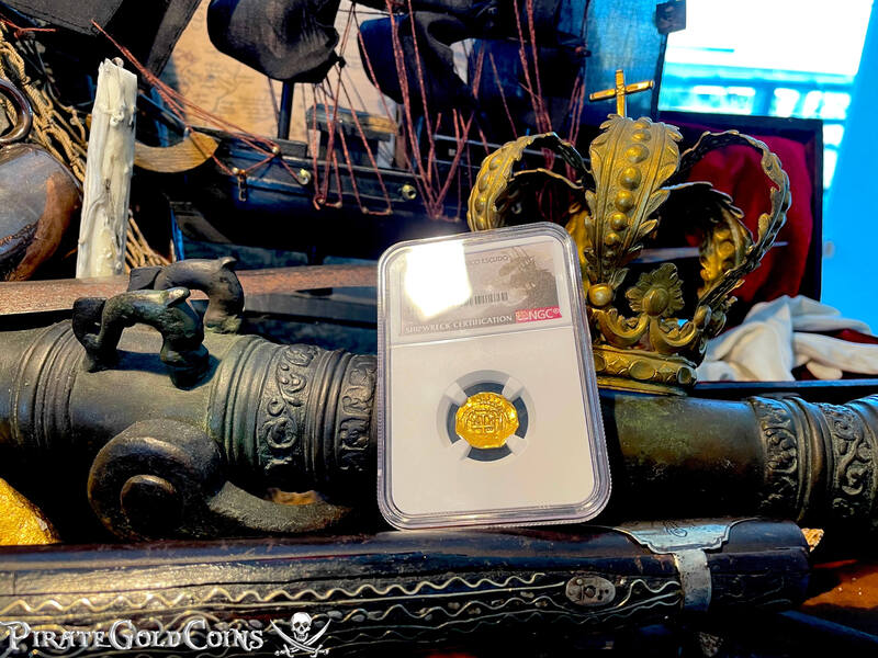 Mexico 1 Escudo 1700/1699 "1715 Fleet Shipwreck" NGC AU Dets 15