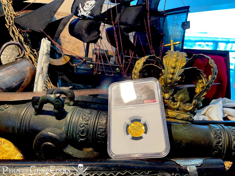 Mexico 1 Escudo 1700/1699 "1715 Fleet Shipwreck" NGC AU Dets 16