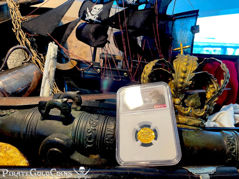 Mexico 1 Escudo 1700/1699 "1715 Fleet Shipwreck" NGC AU Dets 17