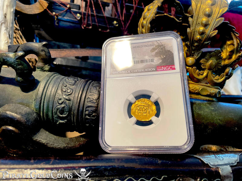 Mexico 1 Escudo 1700/1699 "1715 Fleet Shipwreck" NGC AU Dets 18