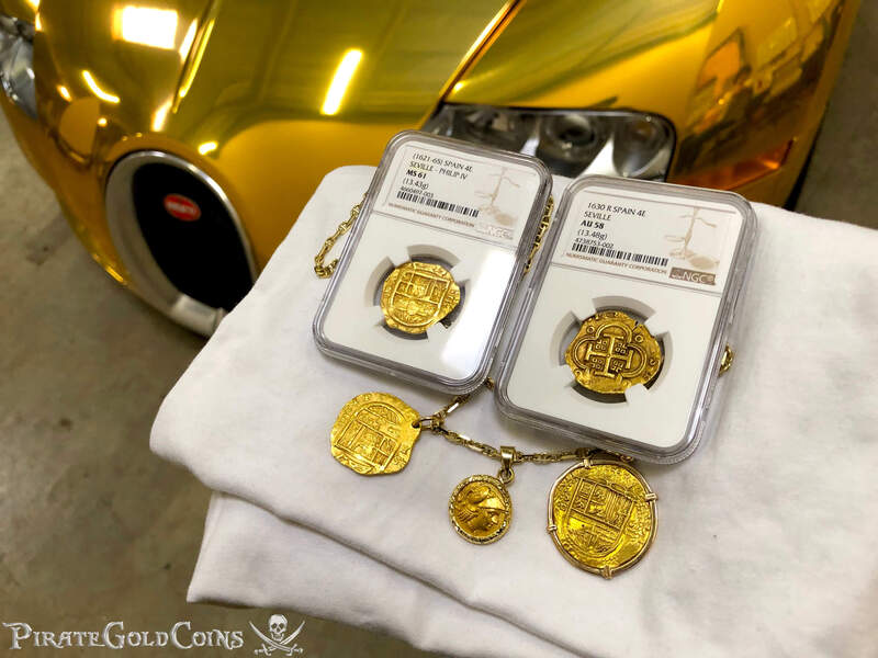 Spain 4 Escudos 1556-98 Gold 14kt Pendant 8