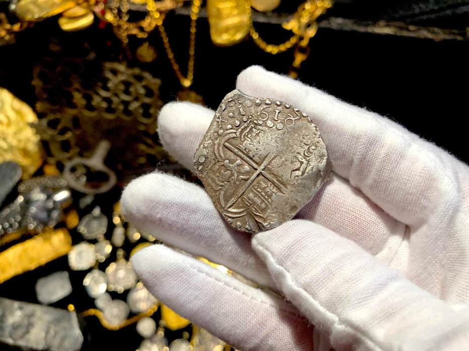 Bolivia 8 Reales Dated 1618 from Atocha 1622 Shipwreck w/ Fisher Tag