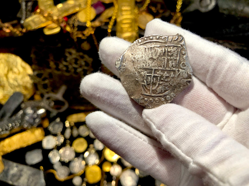 Bolivia 8 Reales Dated 1618 from Atocha 1622 Shipwreck w/ Fisher Tag 5