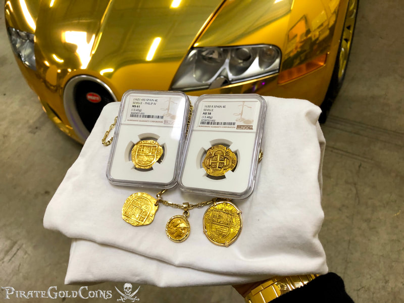 Spain 4 Escudos 1556-98 Gold 14kt Pendant 6