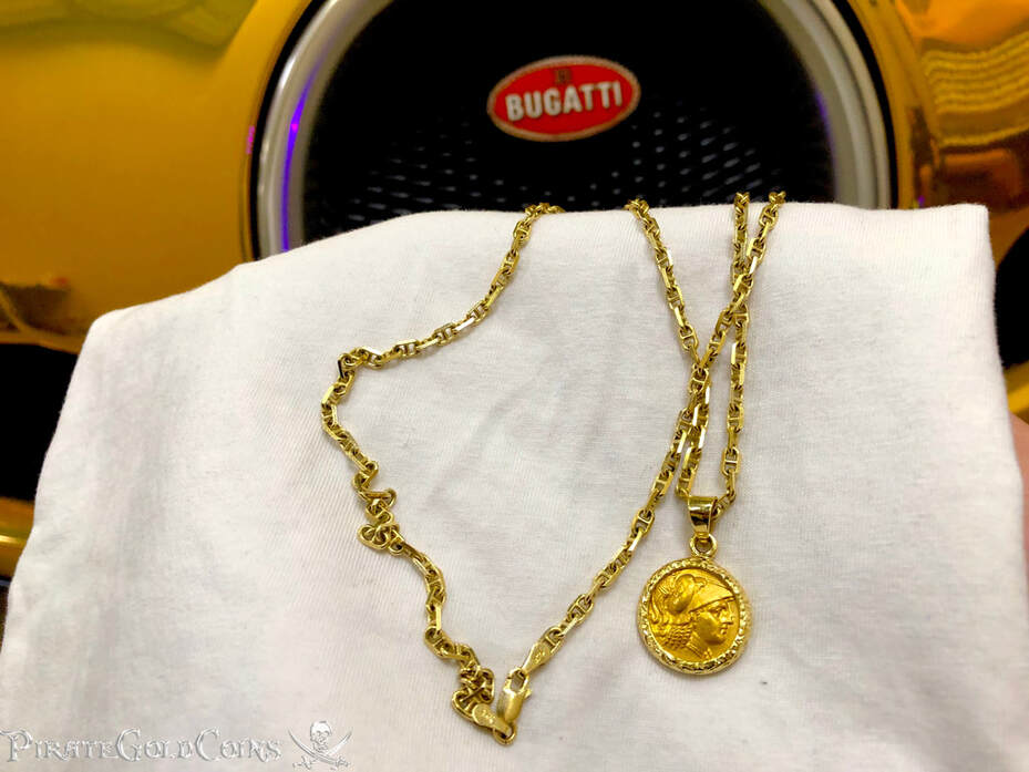 Kingdom of Macedon "Alexander the Great" 24kt Necklace Included