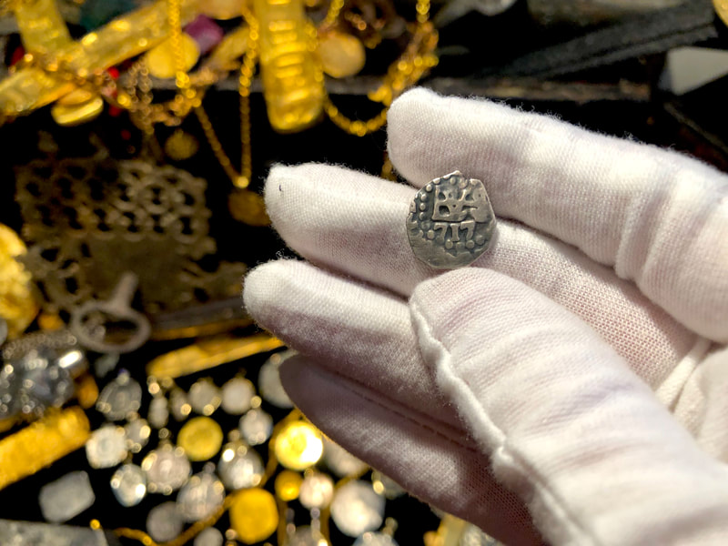 Peru 1/2 Real "Dated" 1717 RAW Pirate Gold Coins Treasure 3