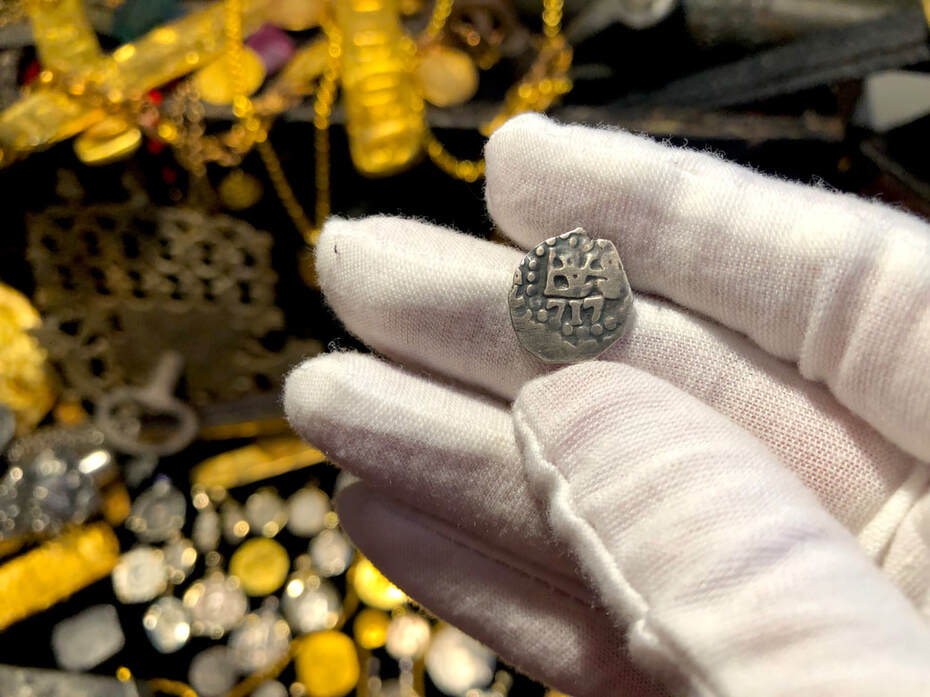 Peru 1/2 Real "Dated" 1717 RAW Pirate Gold Coins Treasure