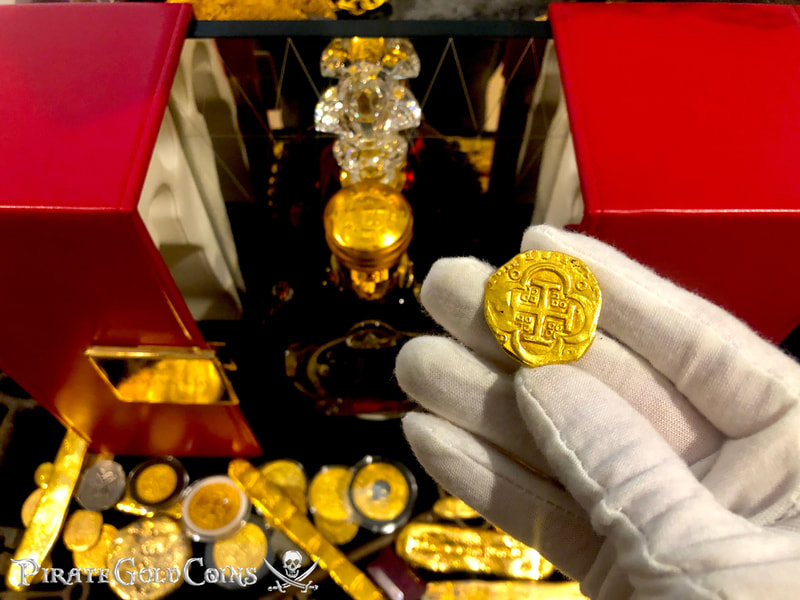 Pirate Gold Coins Treasures of the Earth - Amethyst Formation