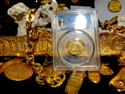 Spain 1 Escudo 1607 "2 Year Coin Type" NGC AU Details Pirate Gold Coins 4