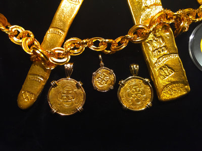 Spain 4 Escudos 1556-98 18kt Gold Pendant Shipwreck Jewelry Treasure Coin 3