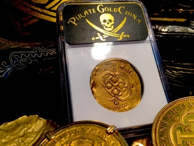 Spain  4 Escudos  1556-98  "Largest Denom for Philip II"  NGC 25 6