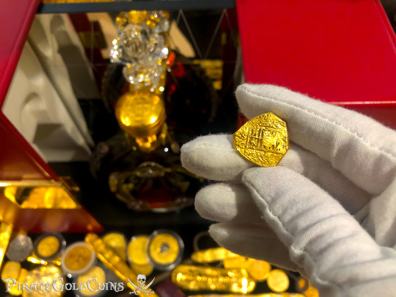 Spain 2 Escudos 1618 "Dated" RAW Pirate Gold Coins 6