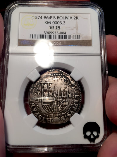 Bolivia  2 Reales  1574-86  "First Year Issue for Mint!"  NGC 25 2
